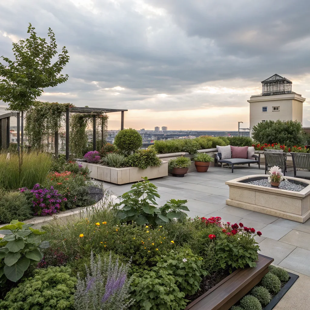 Beautiful rooftop garden design